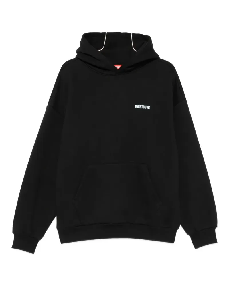 WRSTBHVR logo-print cotton-jersey hoodie - Schwarz Schwarz