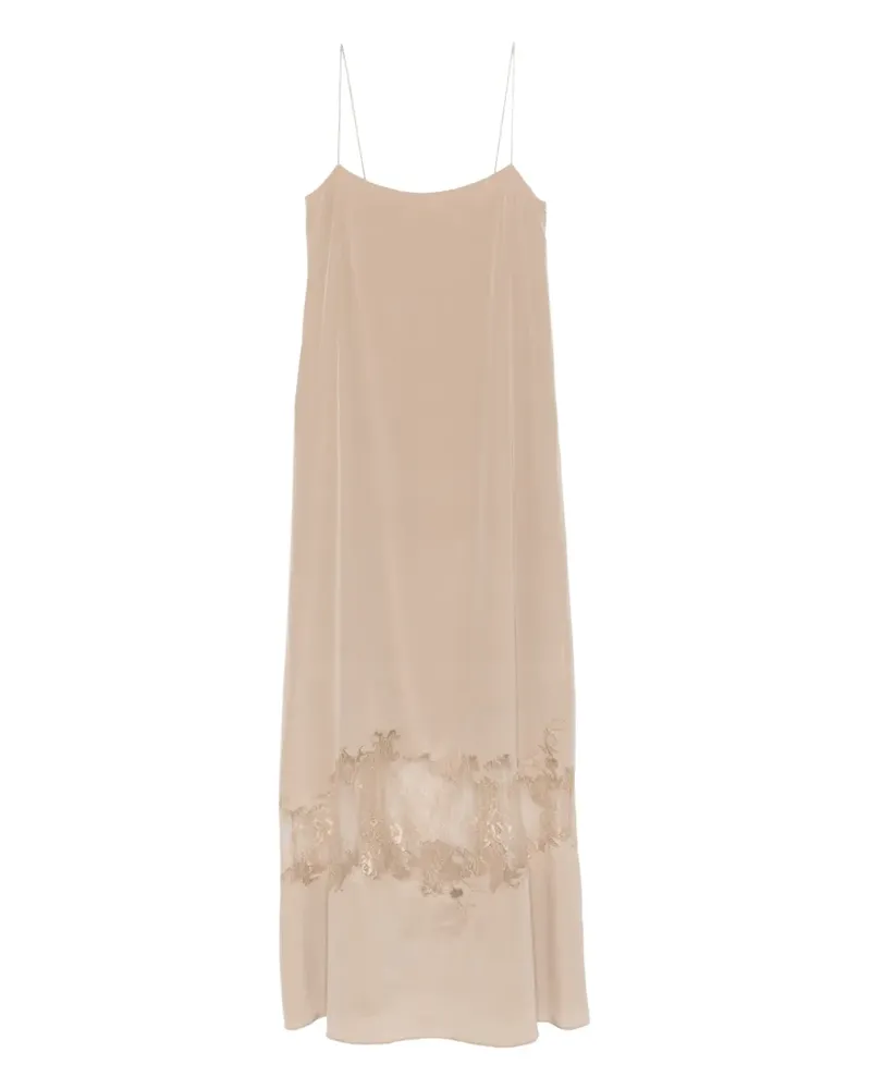 STAUD Camisole-Kleid mit Spitzenbesatz - Nude Nude