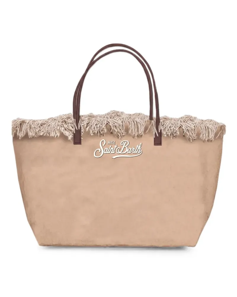 MC2 Saint Barth City Tote Bag mit Logo-Stickerei - Nude Nude