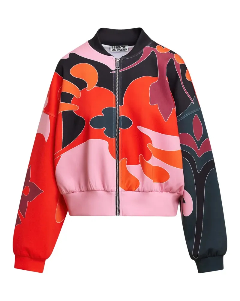 Essentiel Kiva floral-print bomber jacket - Rot Rot