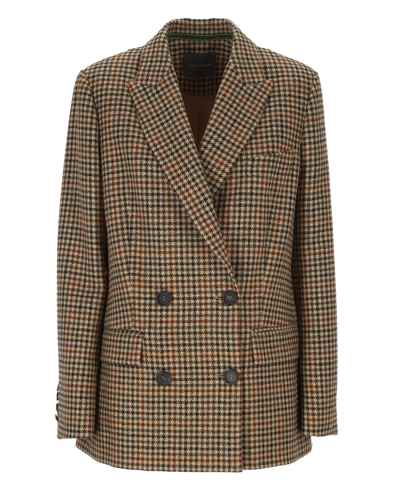 Lorena Antoniazzi houndstooth double-breasted jacket - Braun Braun