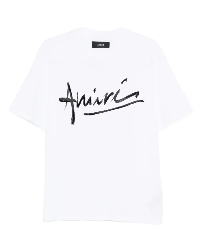Amiri Script crew-neck short-sleeve T-shirt - Weiß Weiß