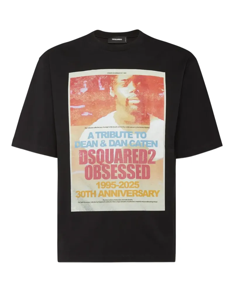 Dsquared2 T-Shirt mit grafischem Print - Schwarz Schwarz