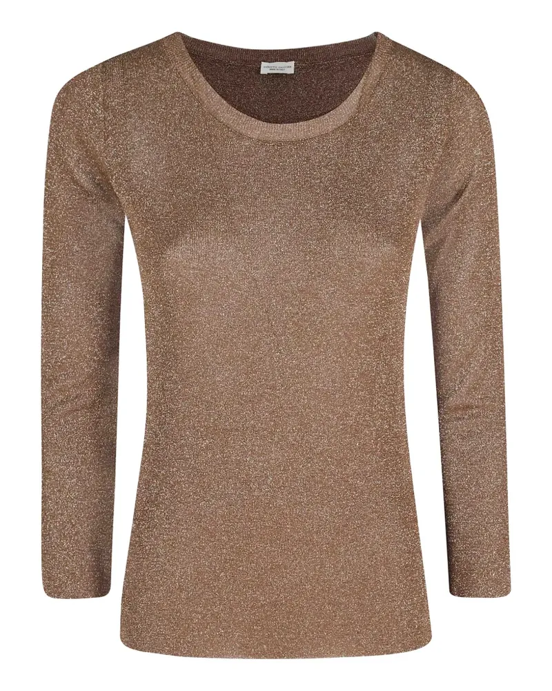 Roberto Collina metallic-finish T-shirt - Braun Braun