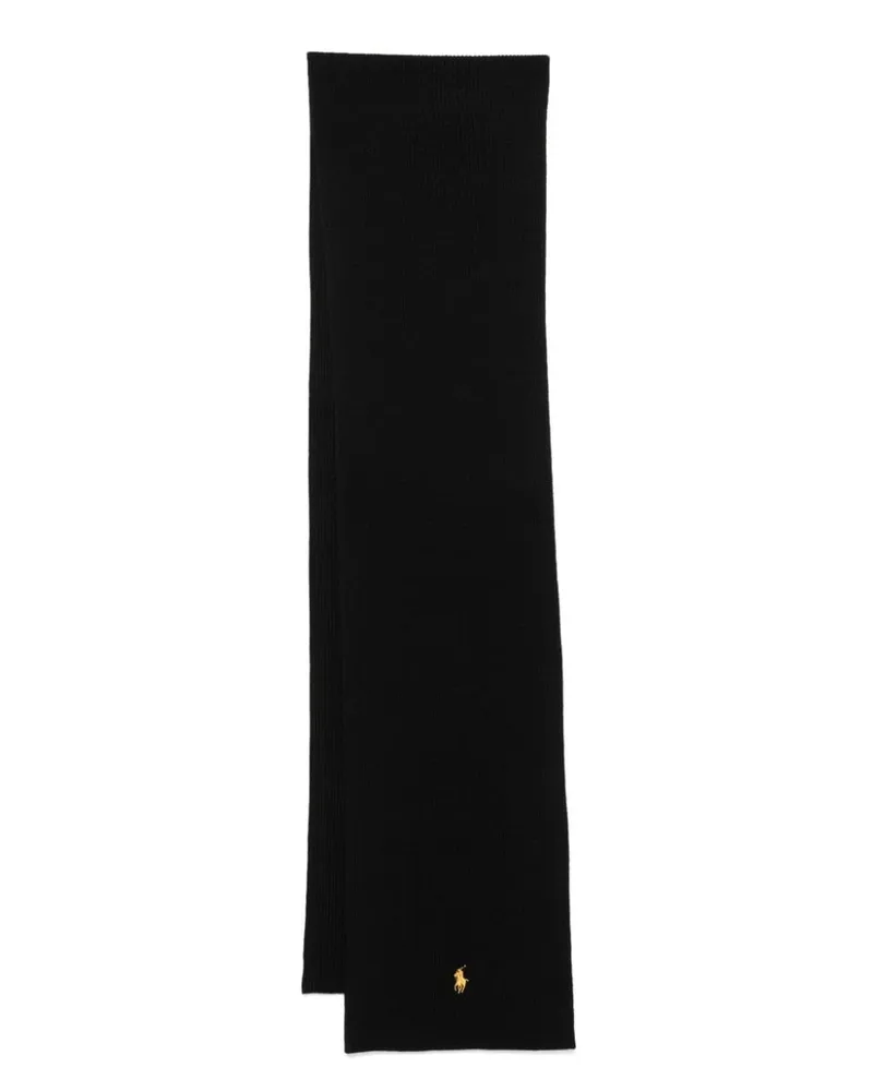 Ralph Lauren Schal mit Polo Pony-Stickerei - Schwarz Schwarz