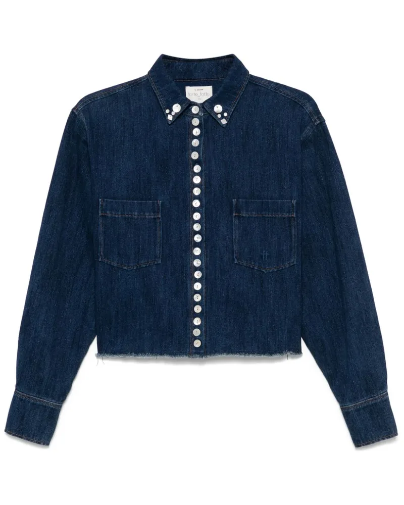 forte_forte Klassisches Jeanshemd - Blau Blau