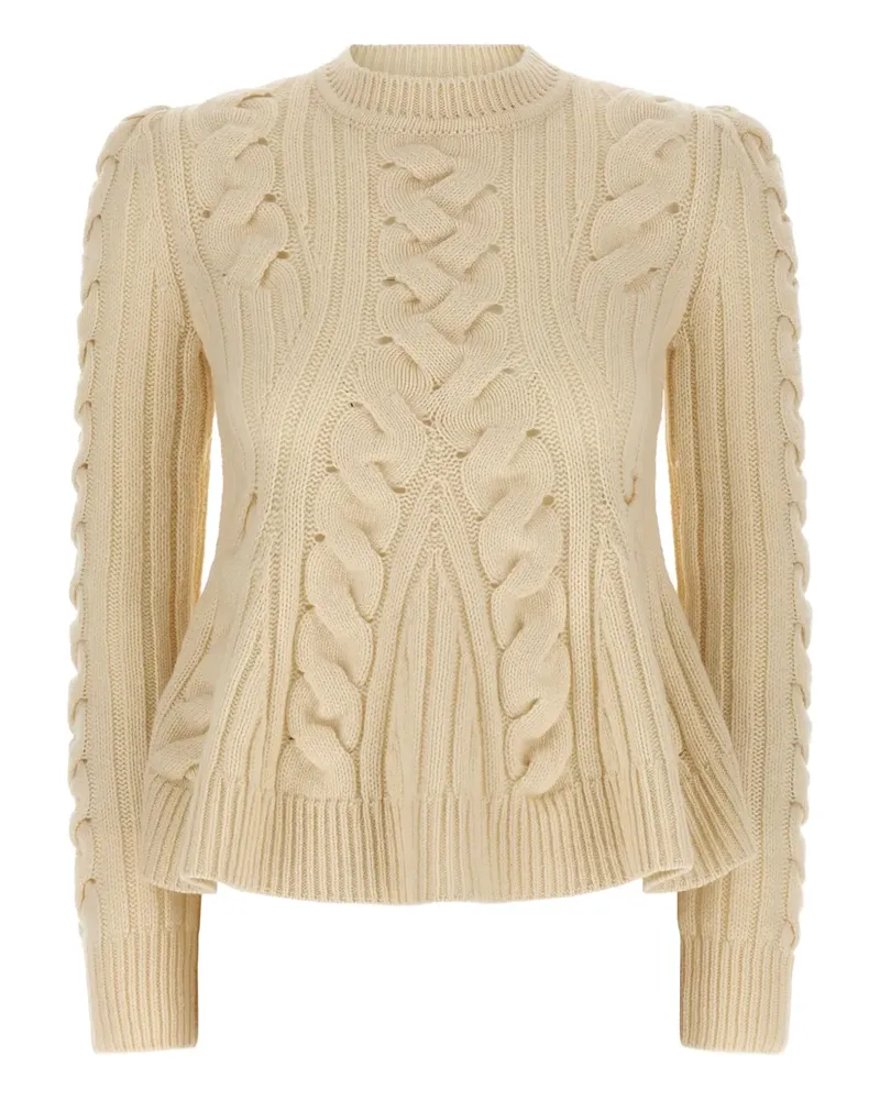 Alexander McQueen Pullover mit Zopfmuster - Nude Nude