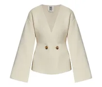 Doppelreihiger Tinley Blazer mit Glockenärmeln - Weiß