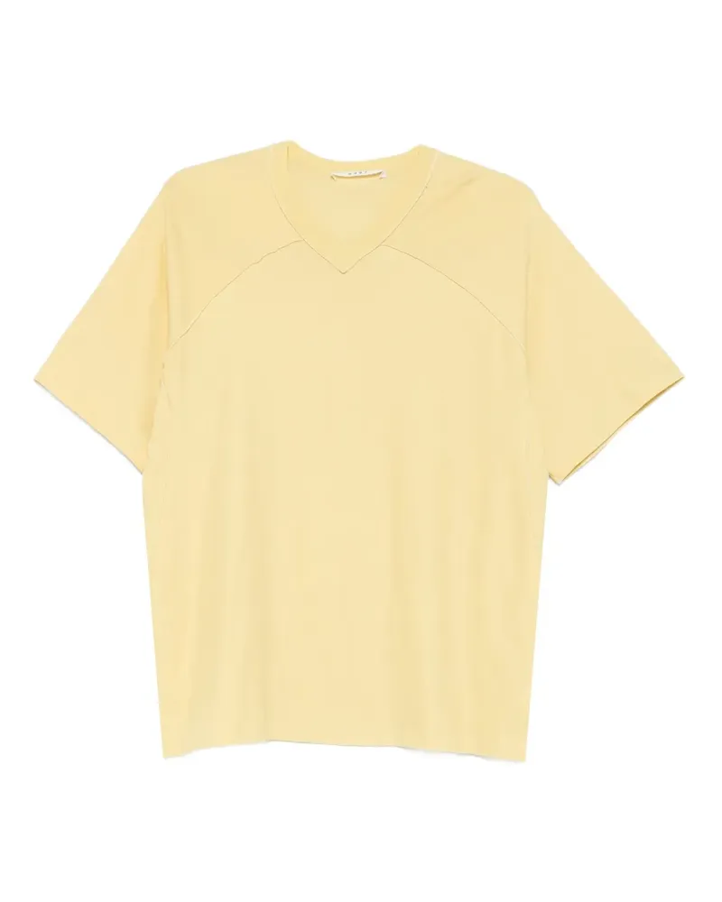 6397 T-Shirt mit V-Ausschnitt - Gelb Gelb