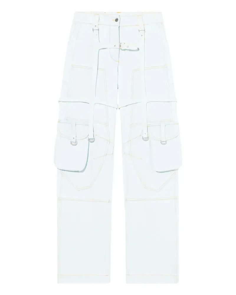 OFF-WHITE multiple-pocket cargo jeans - Blau Blau