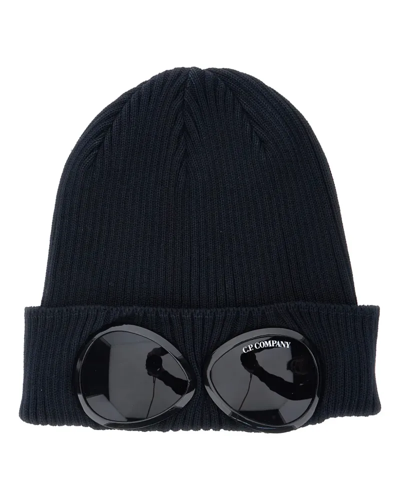 C.P. Company goggle knit beanie hat - Blau Blau