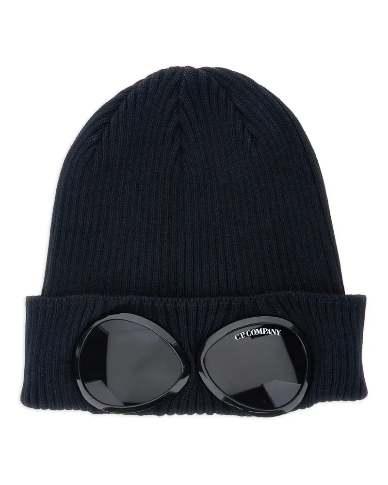 C.P. Company goggle knit beanie hat - Blau Blau