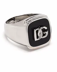 Dolce & Gabbana Siegelring mit Logo-Prägung Silber