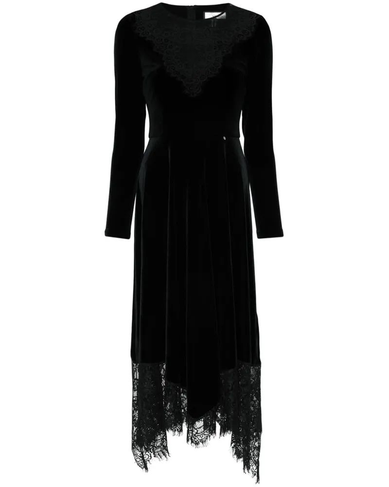 NISSA Minikleid aus Spitze mit Blumenmuster - Schwarz Schwarz
