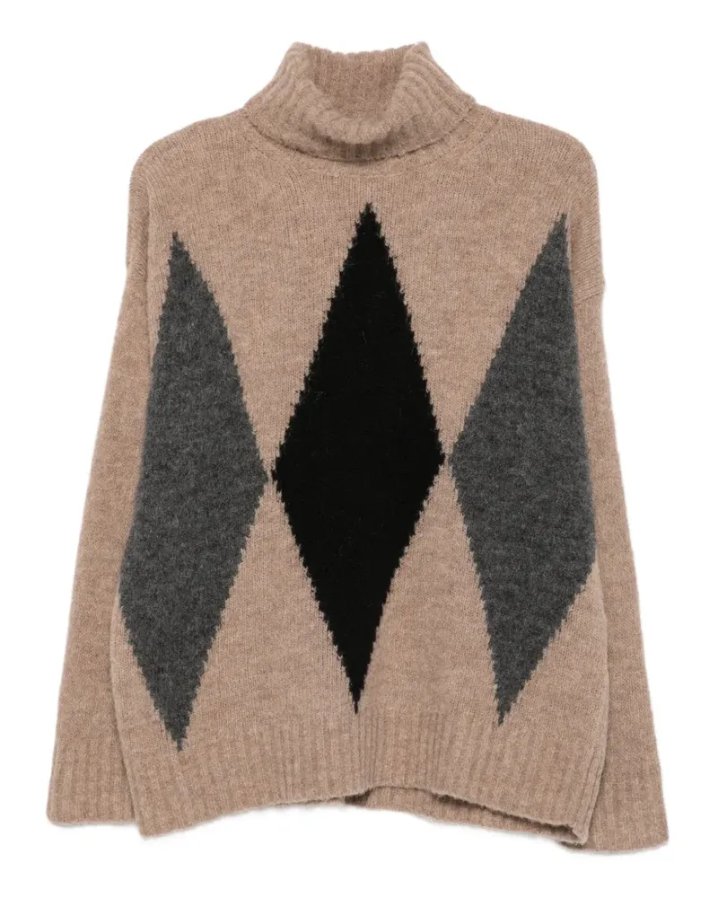 Jucca Pullover mit Argyle-Muster - Nude Nude