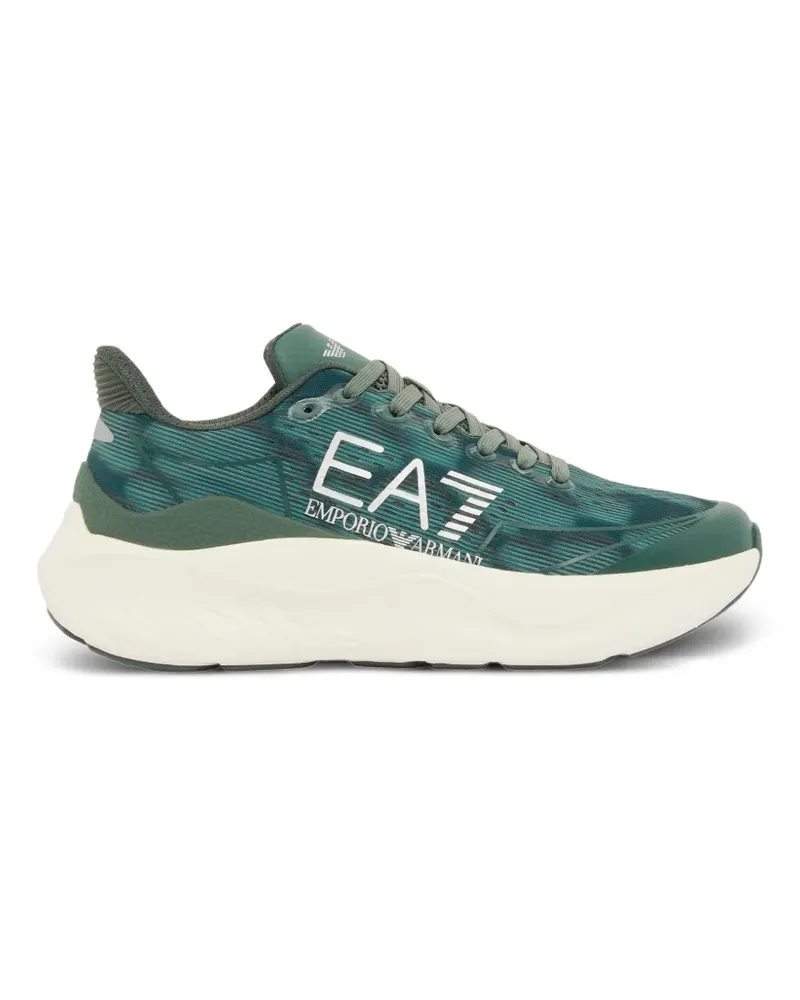 EA7 Sneakers mit Logo-Print - Grün Grün