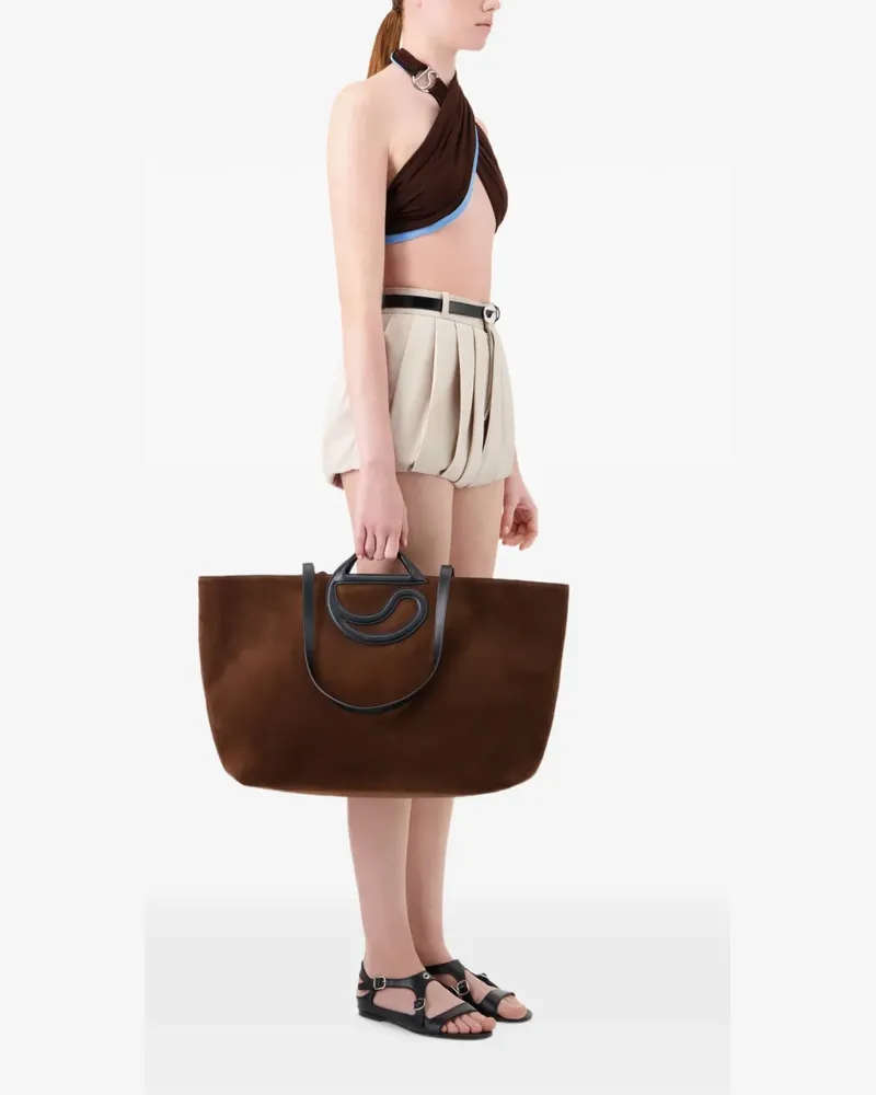 COPERNI C Cabas logo-handle tote bag - Braun Braun