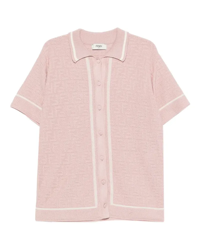 Fendi Hemd aus Logo-Jacquard - Rosa Rosa