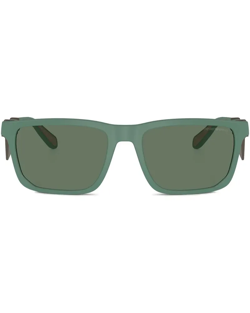 Emporio Armani Sonnenbrille mit eckigem Gestell - Grün Grün