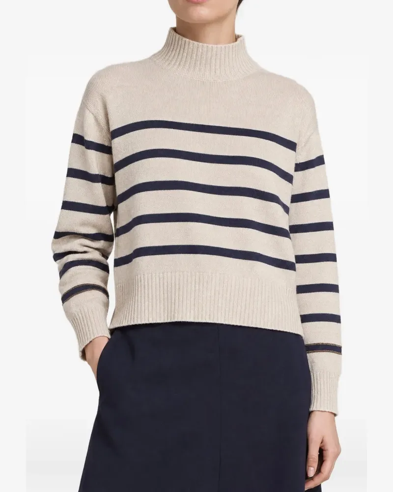 Brunello Cucinelli Gestreifter Pullover - Nude Nude