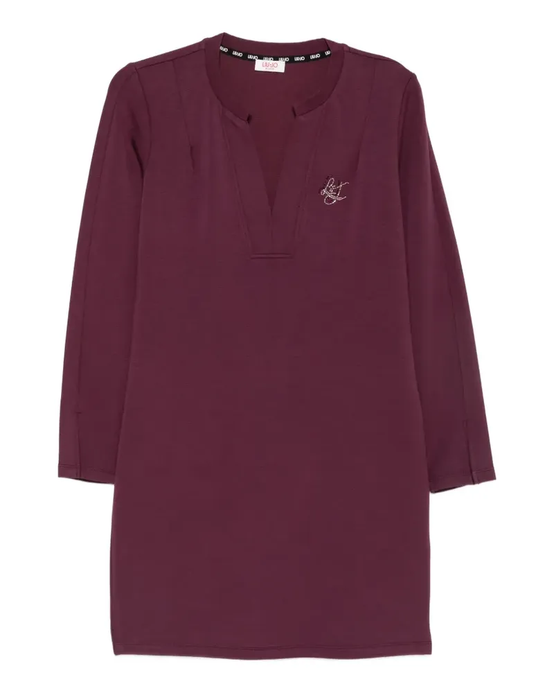 Liu Jo Minikleid mit Logo-Verzierung - Violett Violett