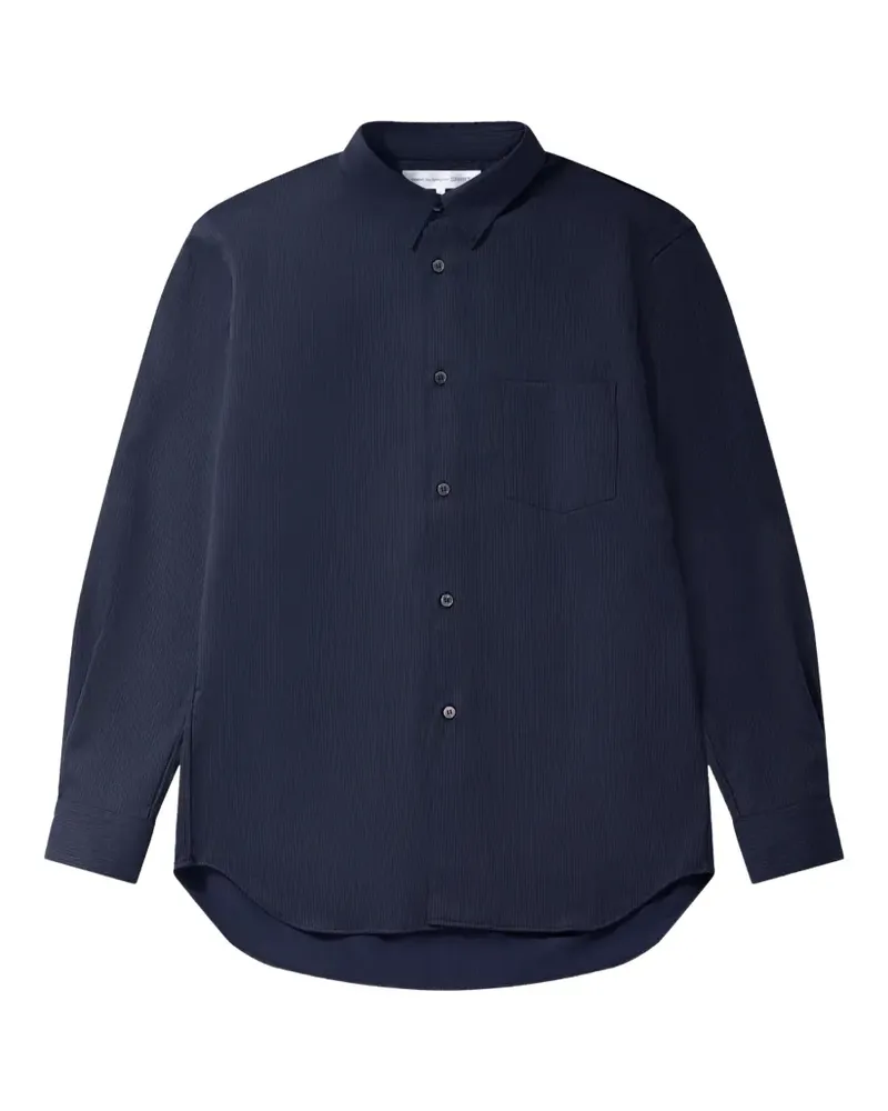 Comme des Garçons Langärmeliges Hemd mit Nadelstreifen - Blau Blau