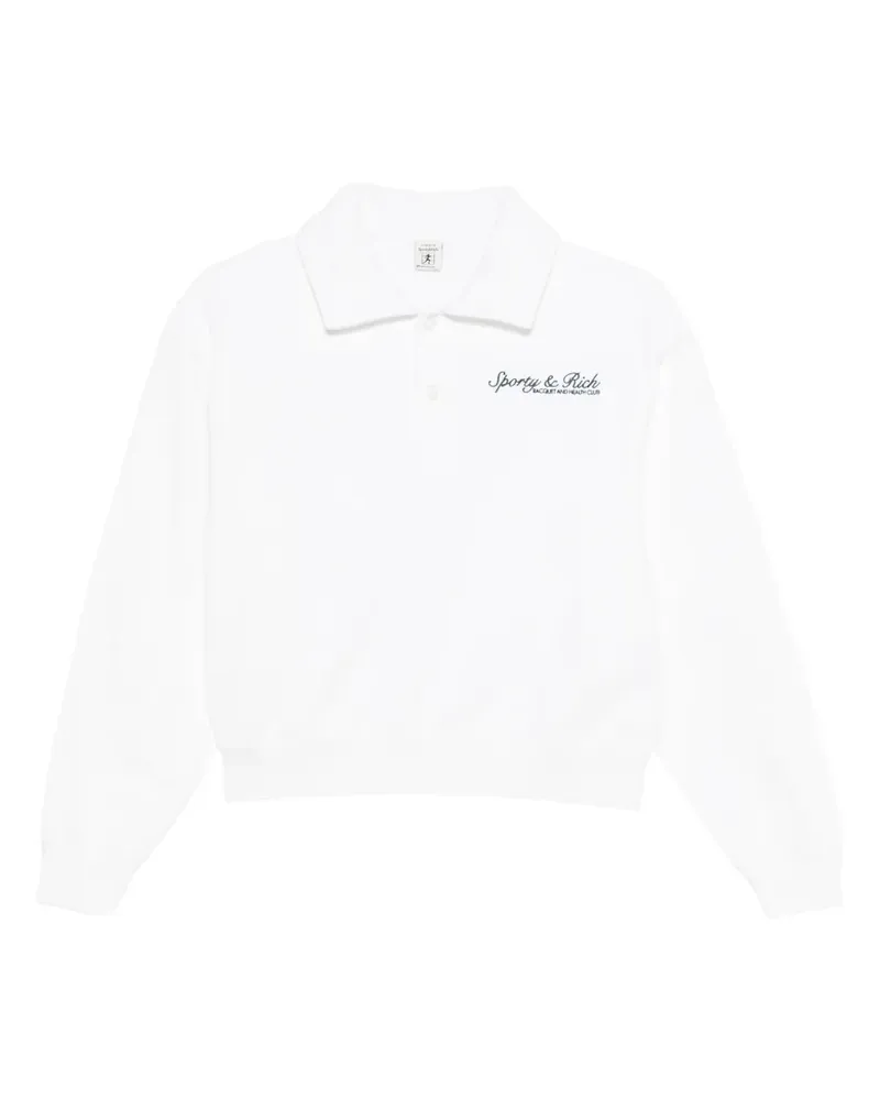 SPORTY & RICH Syracuse polo sweatshirt - Weiß Weiß