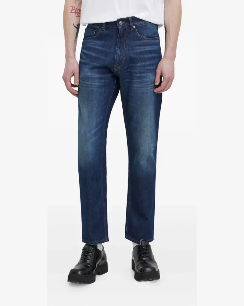 HUGO BOSS Jeans im Distressed-Look - Blau Blau