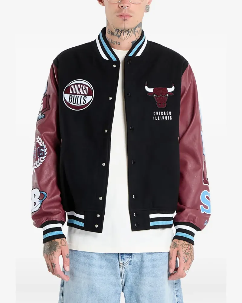 New Era patch bomber jacket - Schwarz Schwarz