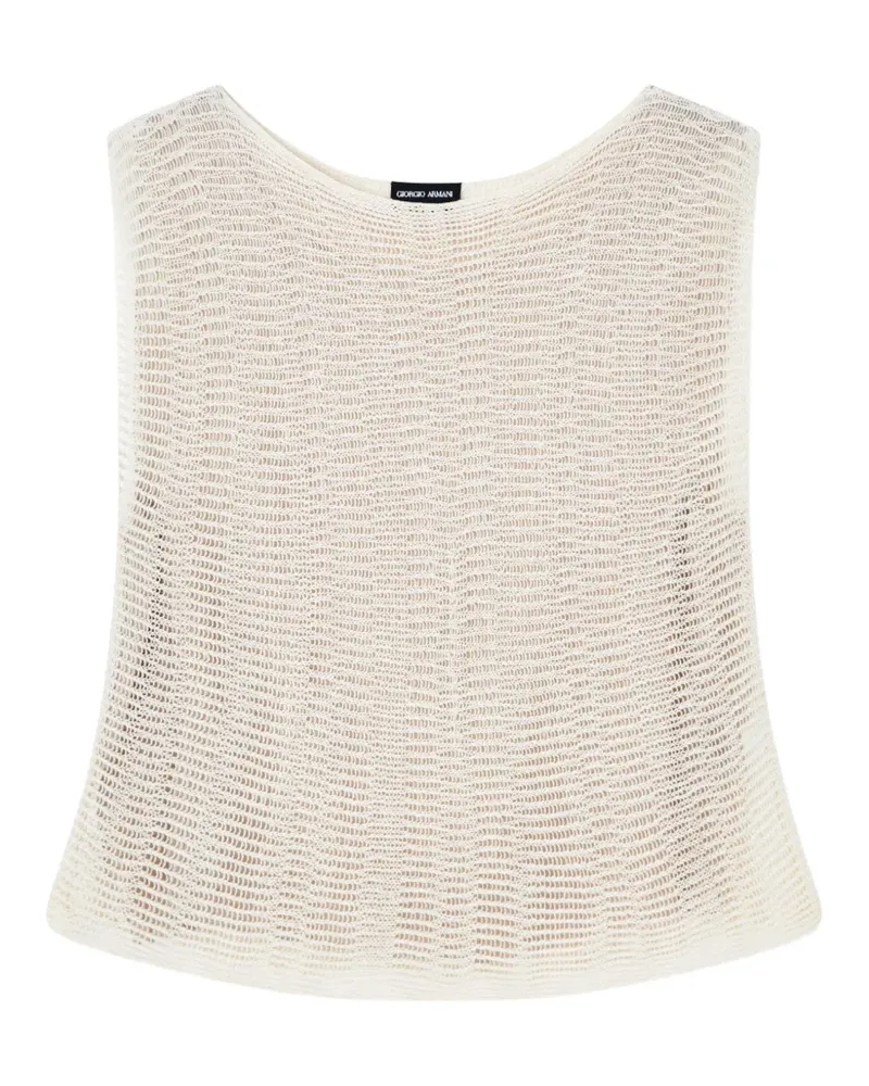 Giorgio Armani Oberteil mit Lochstrickmuster - Nude Nude
