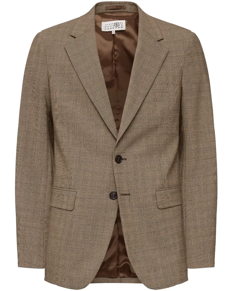 Maison Margiela Sakko mit Schottenkaro - Braun Braun