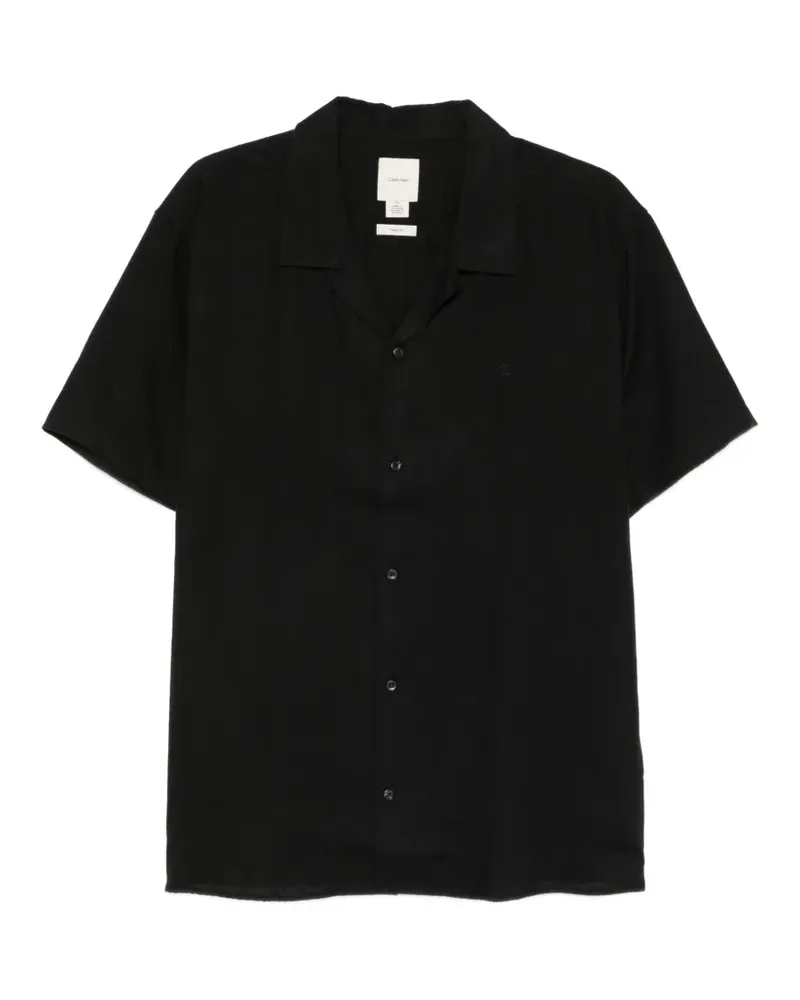 Calvin Klein revere-collar short-sleeve shirt - Schwarz Schwarz