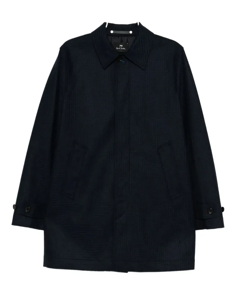 Paul Smith Hemdjacke mit Waffelmuster - Blau Blau