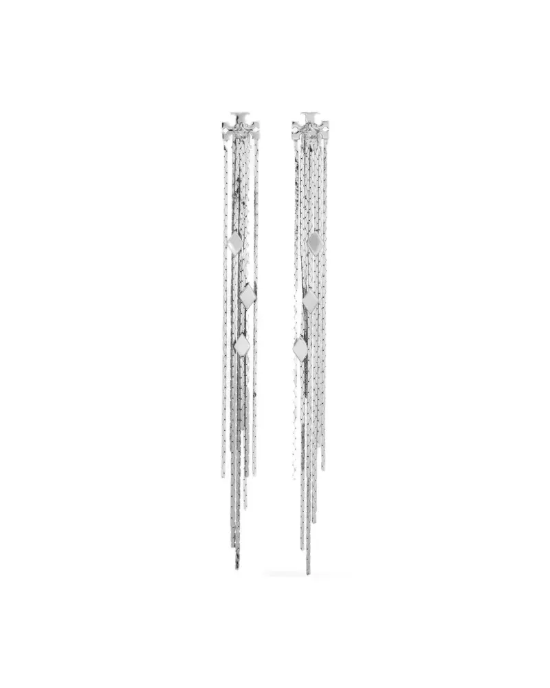 Tory Burch Ohrringe mit Kettendetail - Silber Silber