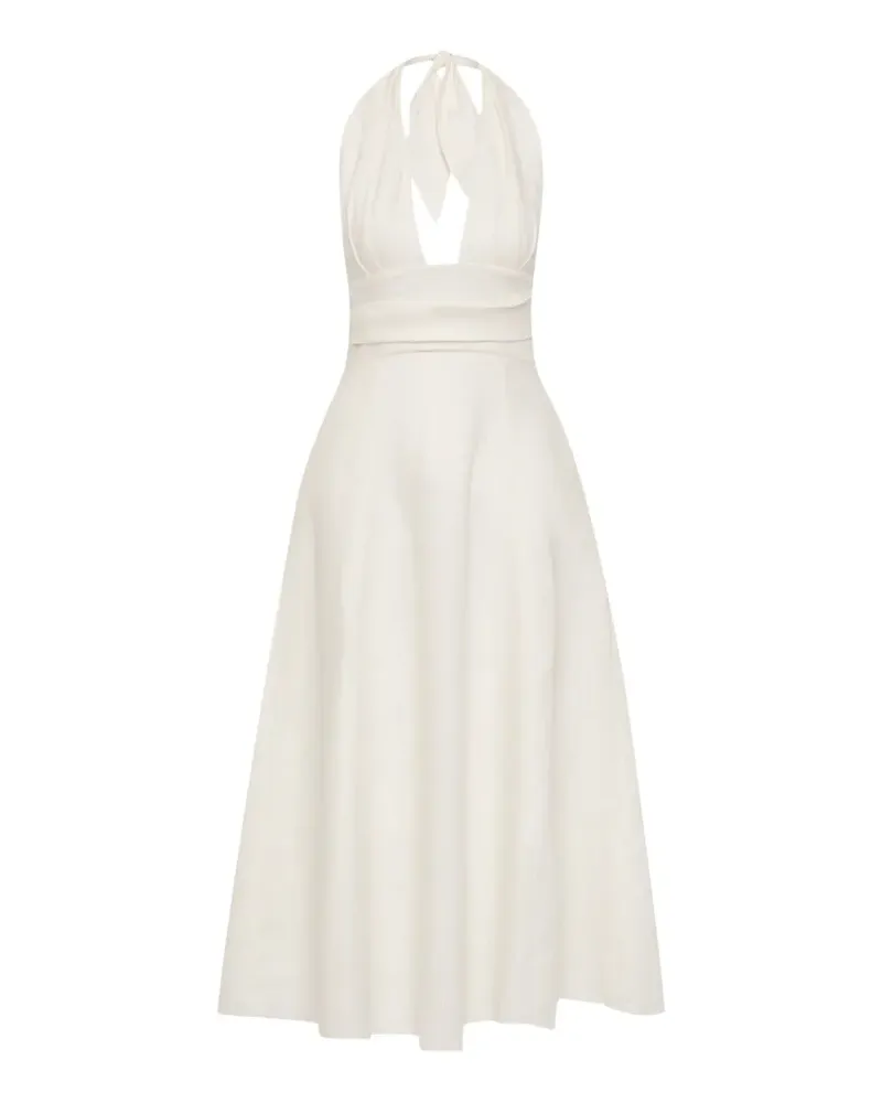 Faithfull The Brand Bianca halter-neck midi dress - Weiß Weiß