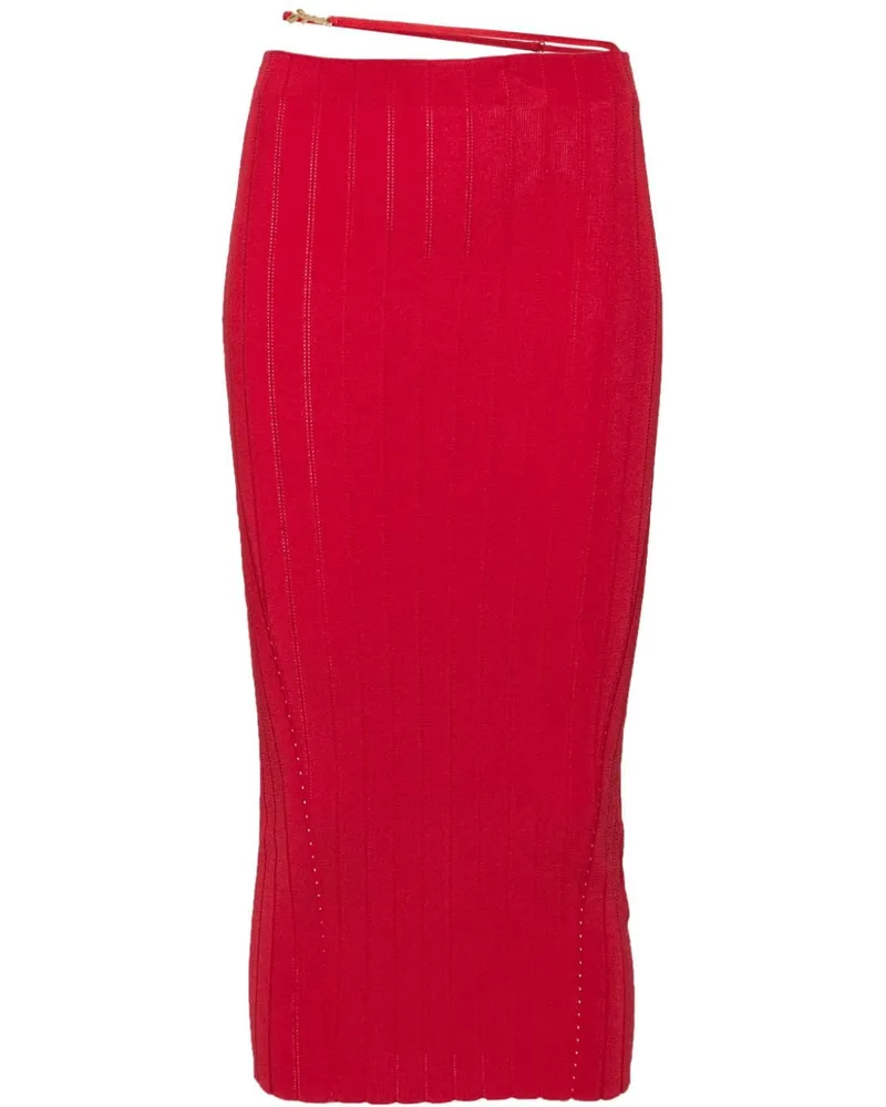 Jacquemus La Jupe Strickrock - Rot Rot