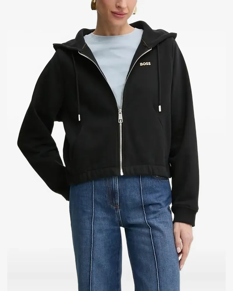 HUGO BOSS Kapuzenjacke mit langen Ärmeln - Schwarz Schwarz