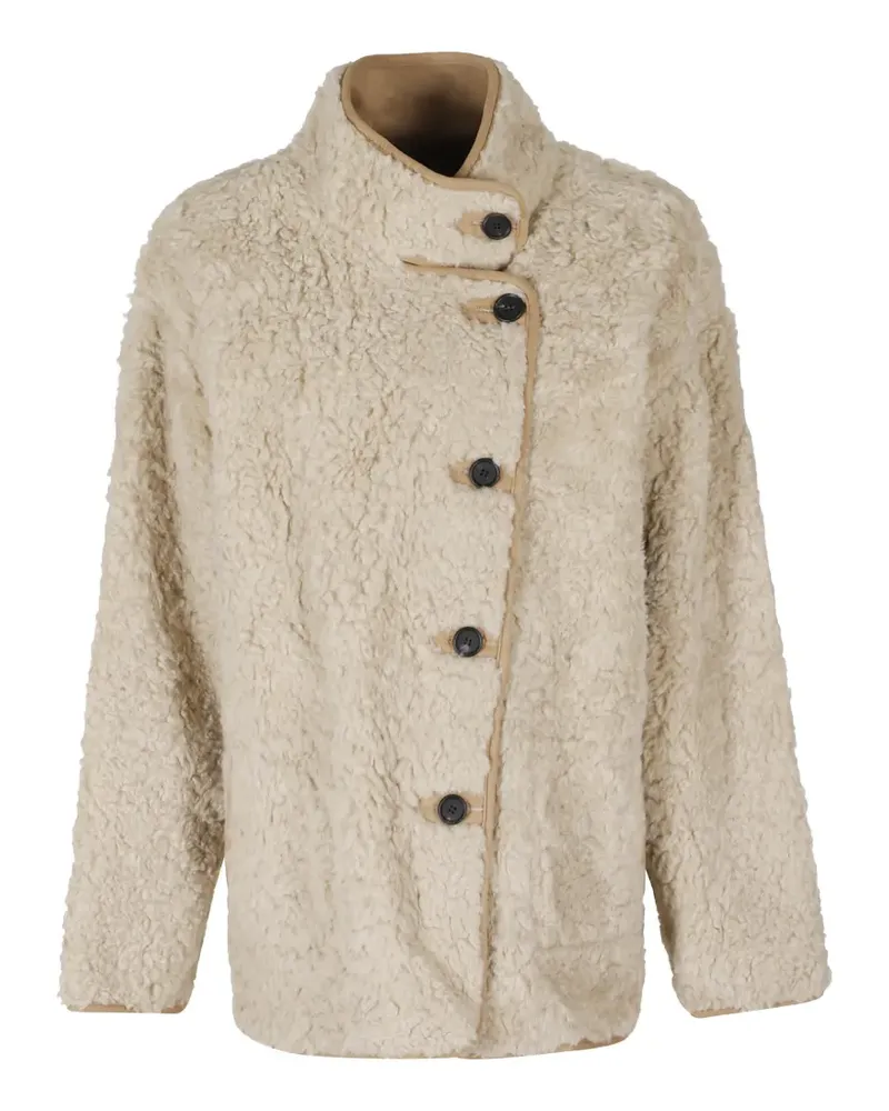 LOW CLASSIC reversible faux-shearling coat - Nude Nude
