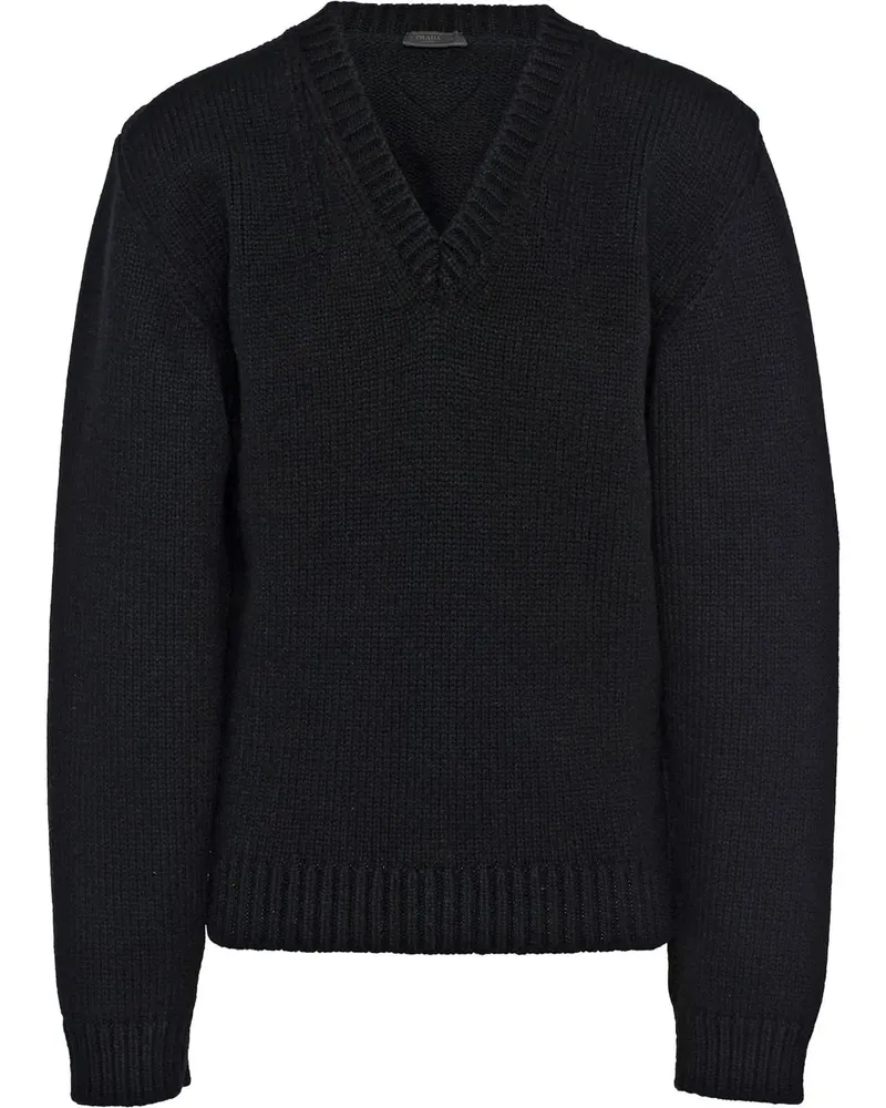 Prada Pullover mit V-Ausschnitt - Schwarz Schwarz