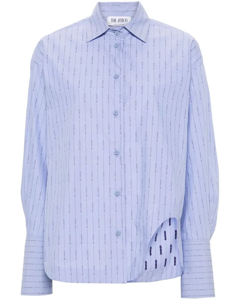 ATTICO Gestreiftes Eliza Hemd - Blau Blau