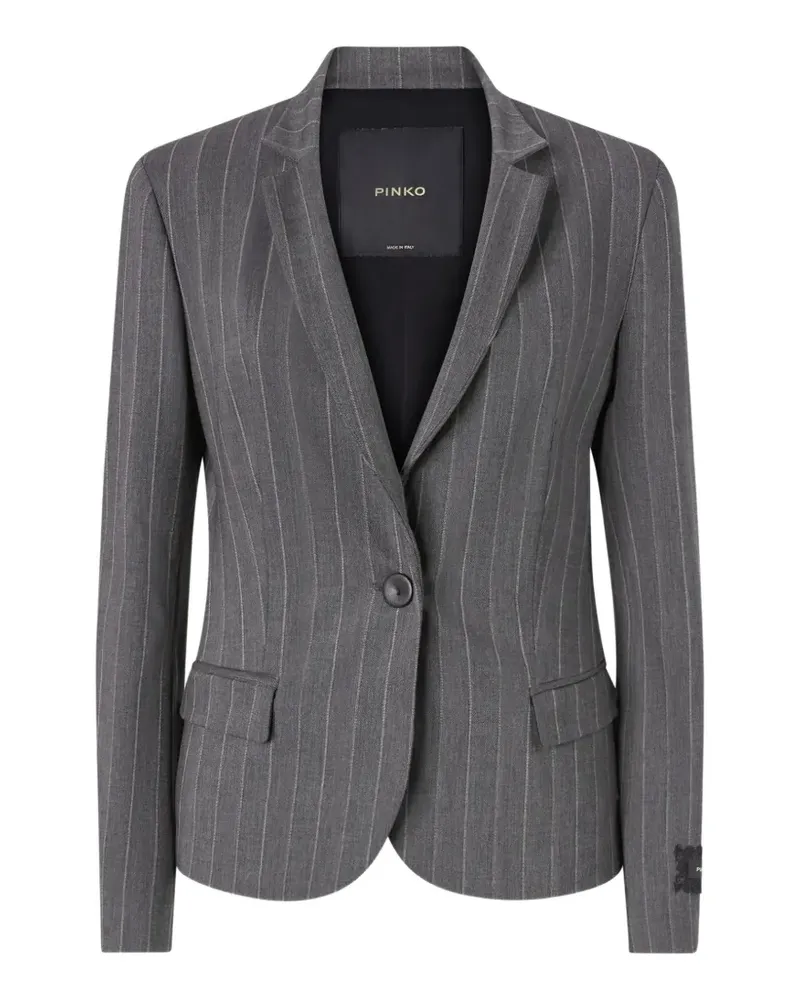 Pinko pinstripe-pattern notched-lapels jacket - Grau Grau