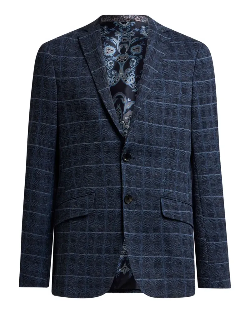 Etro Karierte Steppjacke - Blau Blau