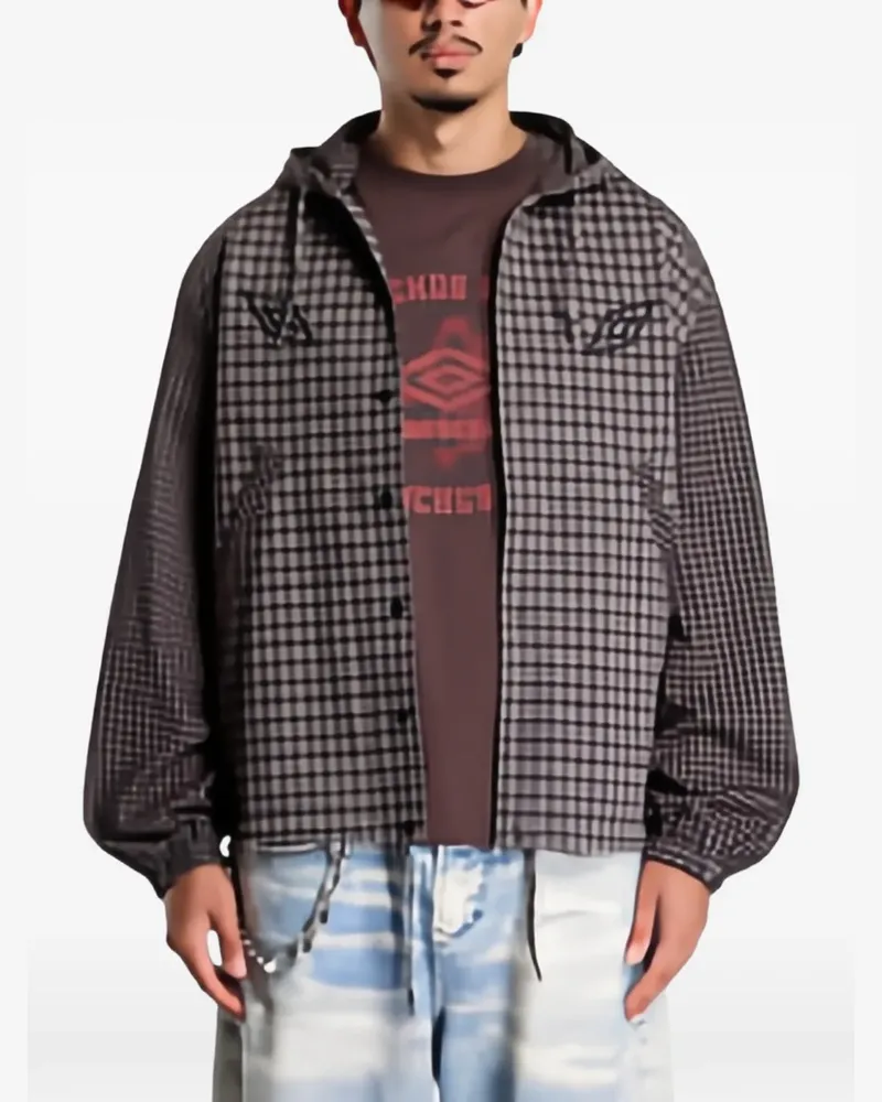 Umbro plaid hooded jacket - Braun Braun