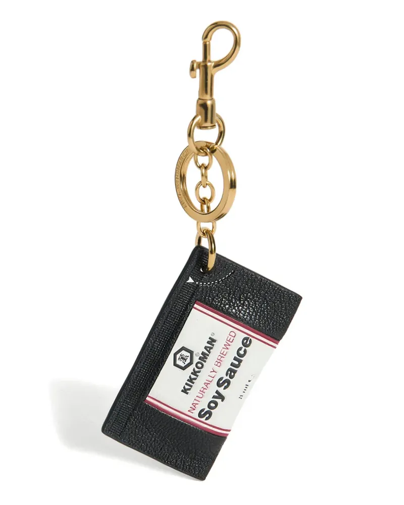 Anya Hindmarch Kikkoman leather keychain - Schwarz Schwarz