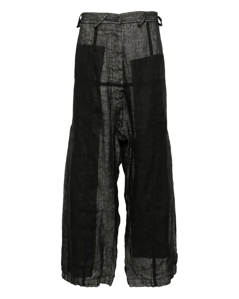 Studiorundholz Hose aus Leinen - Schwarz Schwarz