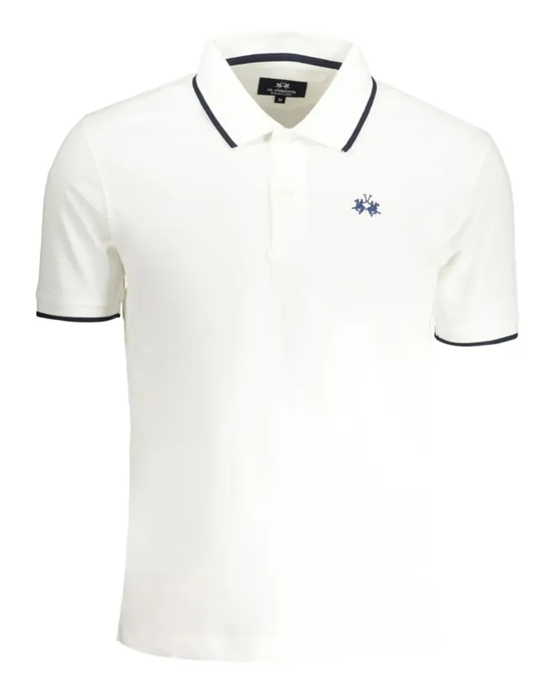 La Martina Poloshirt mit Logo-Stickerei - Weiß Weiß