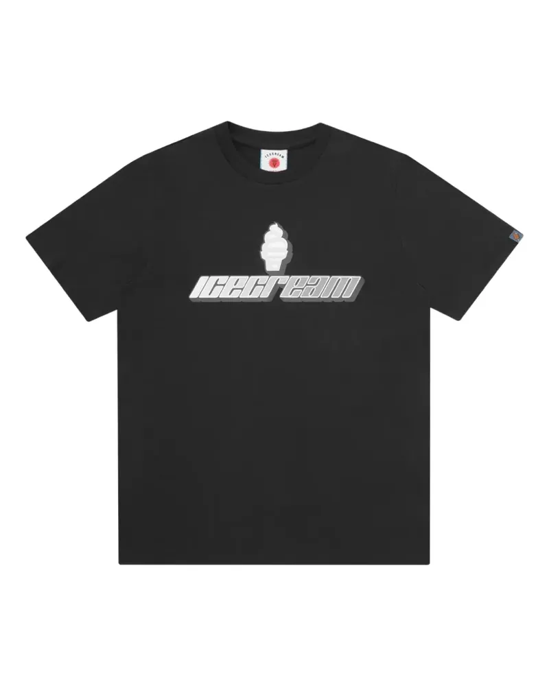 ICECREAM logo-print cotton T-shirt - Schwarz Schwarz