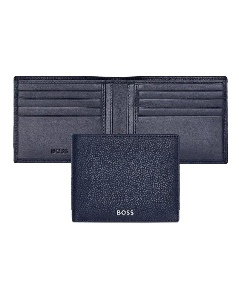 HUGO BOSS Portemonnaie-Stifteset mit Lederstruktur - Blau Blau