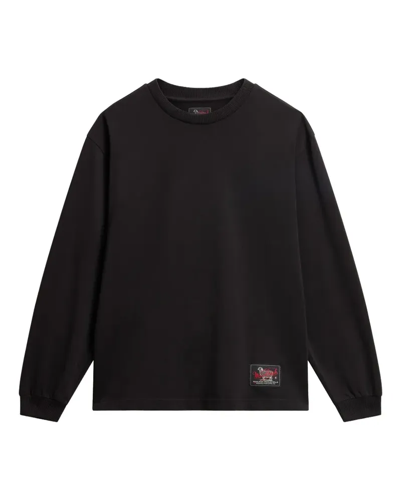 Woolrich Sweatshirt mit Logo-Patch - Schwarz Schwarz