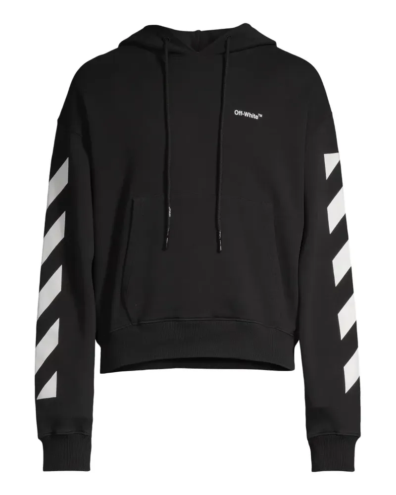 OFF-WHITE Hoodie mit diagonalen Streifen - Schwarz Schwarz